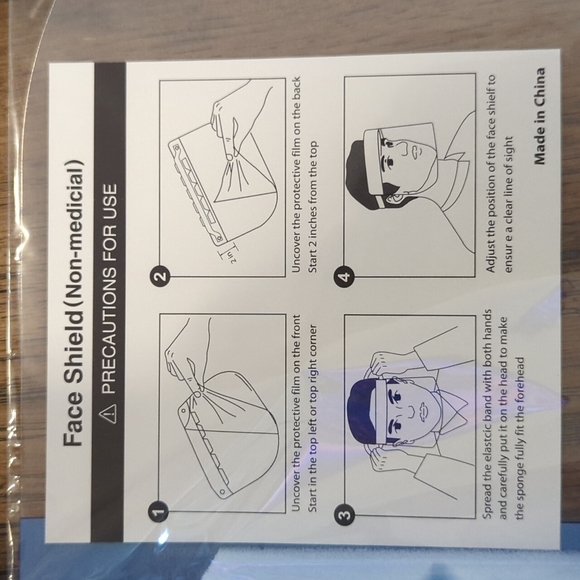 Clear Reusable Medical Face Shield Mask - Picture 5 of 6